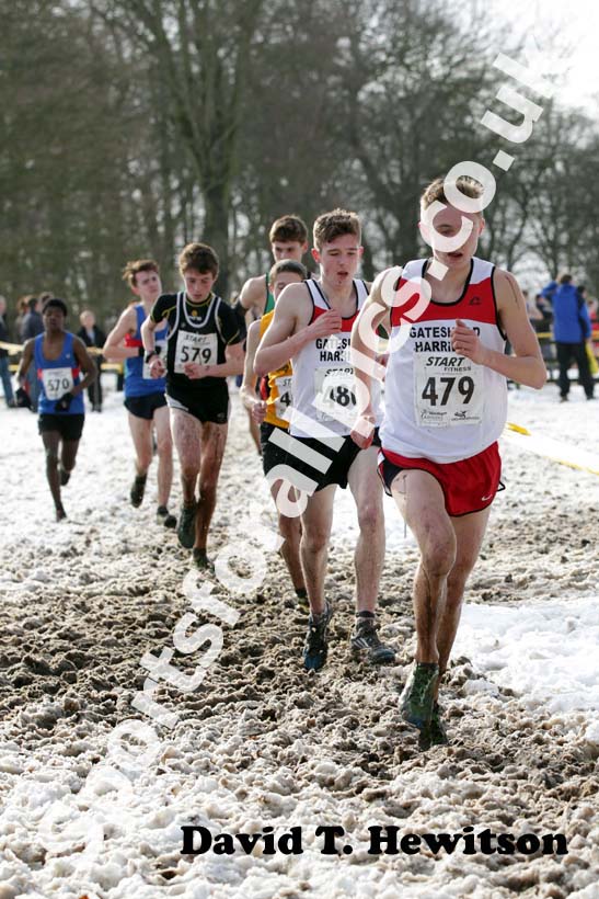 Joe Armstrong and Henry Johnson (Gateshead Harriers) under-15 boys Northern Cross Country Championships.